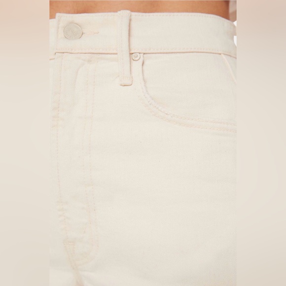 Mother Half Pipe High Rise Ankle Jeans in Act Naturally Cream Beige Size 30 - Picture 4 of 12